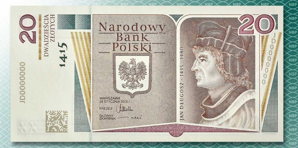 Do obiegu trafił pierwszy polski banknot z kodem QR – 20 zł uświetni Jan Długosz