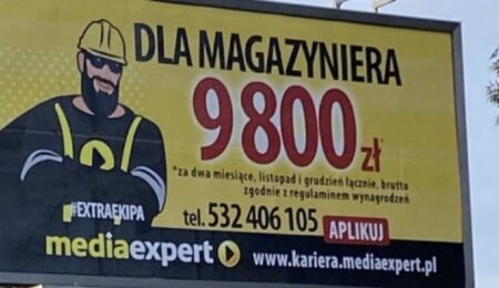 Z reklam Media Expert wynikało, że płaci pracownikom 54 000 złotych. Sprawa podzieliła Komisję Etyki Reklamy