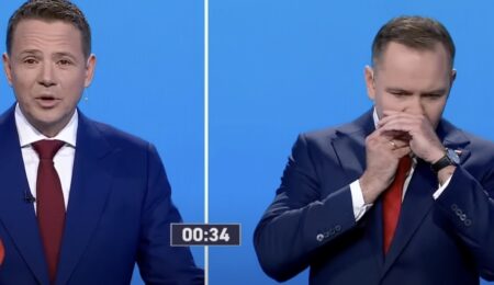 Czy Karol Nawrocki przyćpał sobie na wizji? Chyba nie, ale to i tak było kompromitujące
